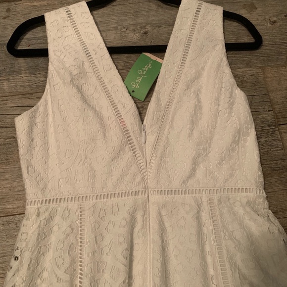 Oyster Shell Lace Lilly Pulitzer Dress Size 2 - Picture 5 of 5